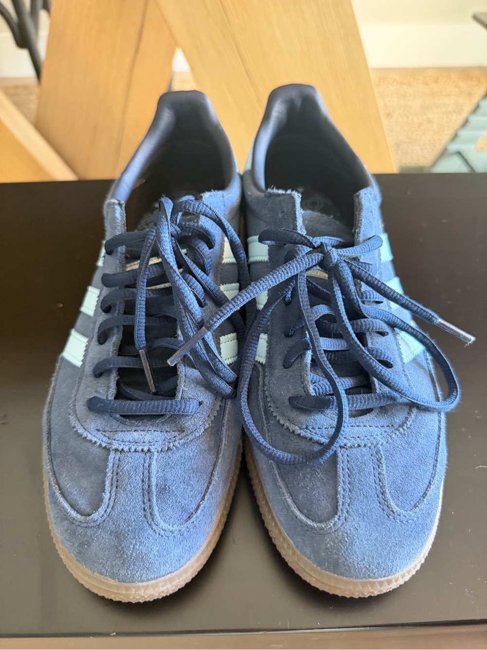 Adidas Handball Spezial Blue Suede Gum Sneakers Men’s Size 8 - Picture 4 of 6